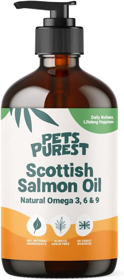 AGL Pets Pure Scottish Salmon Oil – Omega 3, 6 & 9 Supplement for Coat, Skin & Joint Health (500ml)