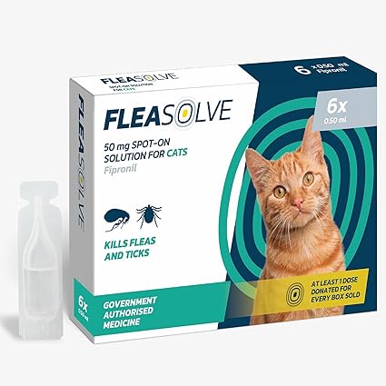 AGL Cat Flea Treatment Spot-On – Fast-Acting Flea Solution for Cats & Kittens (6 Pipettes)