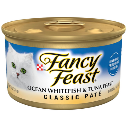 AGL Fancy Feast Poultry & Beef Feast Classic Pate Collection Grain-Free Wet Cat Food Variety Pack – 30 (3 oz) Cans | Delicious & Nutritious Options for Cats